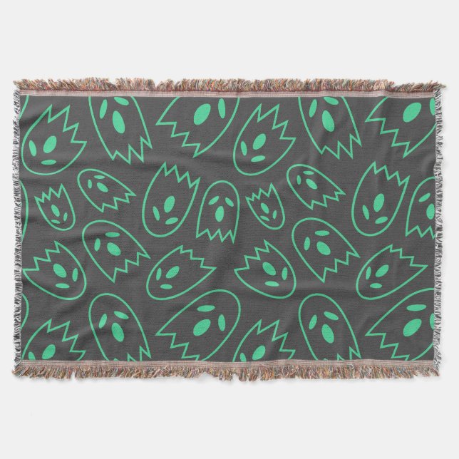 Spooky Seamless Pattern H (Style: 2) Throw Blanket (Front)