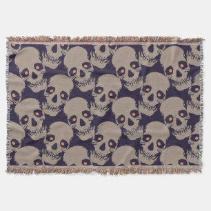 Spooky Seamless Pattern J (Style: 1) Throw Blanket