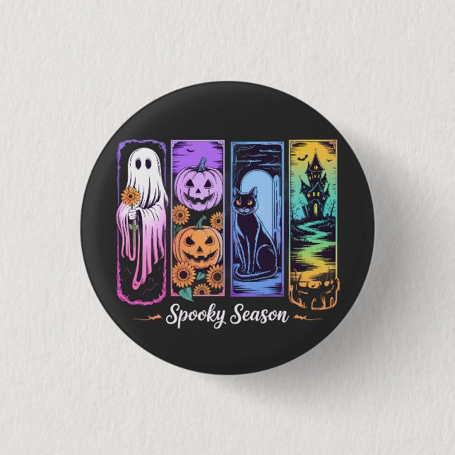 Spooky Season 4 panel 3 Cm Round Badge (Front)