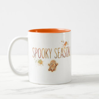 Spooky Season Autumn Halloween Fall Ghost Two-Tone Coffee Mug