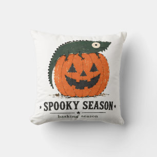 Spooky Season Basking Season Bearded Dragon Art Cushion