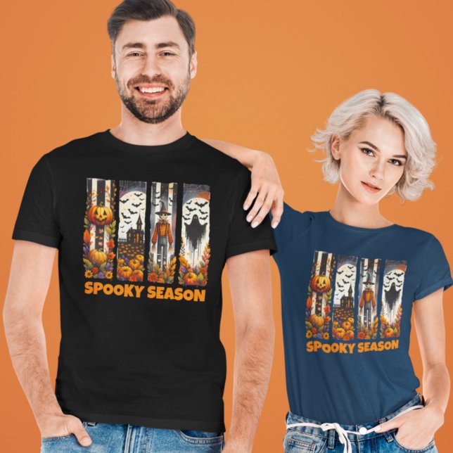 Spooky Season Brush Stroke Halloween Fall Autumn T-Shirt (Creator Uploaded)