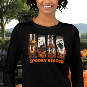 Spooky Season Brush Stroke Halloween Fall Autumn Tri-Blend Shirt
