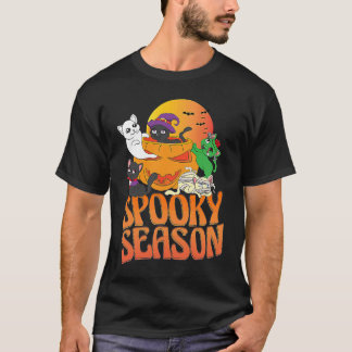 Spooky Season Cat Loves Halloween  Men Celebration T-Shirt