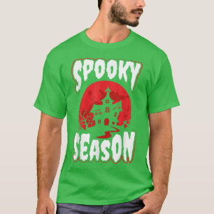 Spooky Season, Creepy Haunted House, Halloween  T-Shirt