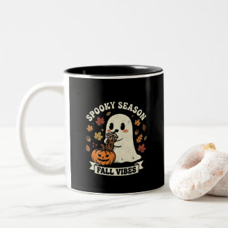 Spooky Season Cute Ghost Coffee Mug, Halloween Cup