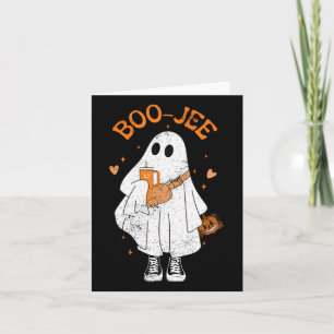 Spooky Season Cute Ghost Halloween Boujee Boo Jee  Card