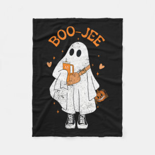 Spooky Season Cute Ghost Halloween Boujee Boo Jee  Fleece Blanket