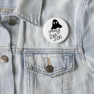 Spooky season cute ghost Halloween Button