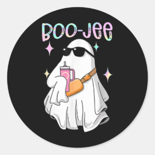 Spooky Season Cute Ghost Halloween Costume Boujee  Classic Round Sticker