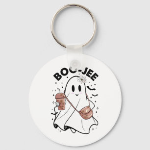 Spooky Season Cute Ghost Halloween Costume Boujee  Key Ring