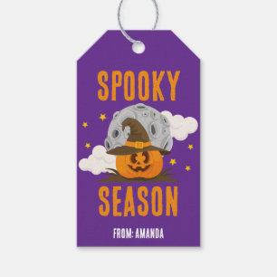 Spooky Season Cute Orange Pumpkin Halloween Gift Tags