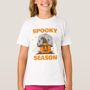 Spooky Season Cute Orange Pumpkin Halloween  T-Shirt
