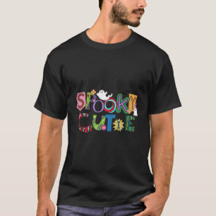 Spooky Season Cutie Halloween Cute Ghost Wearing W T-Shirt