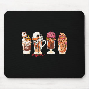 Spooky Season Fall Coffee Horror Movie And Coffee Mouse Pad