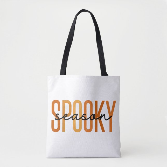 Spooky Season Fall Halloween October Tote Bag (Front)