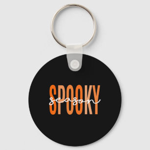 Spooky Season Fall Pumpkin Halloween Teacher Stud Key Ring