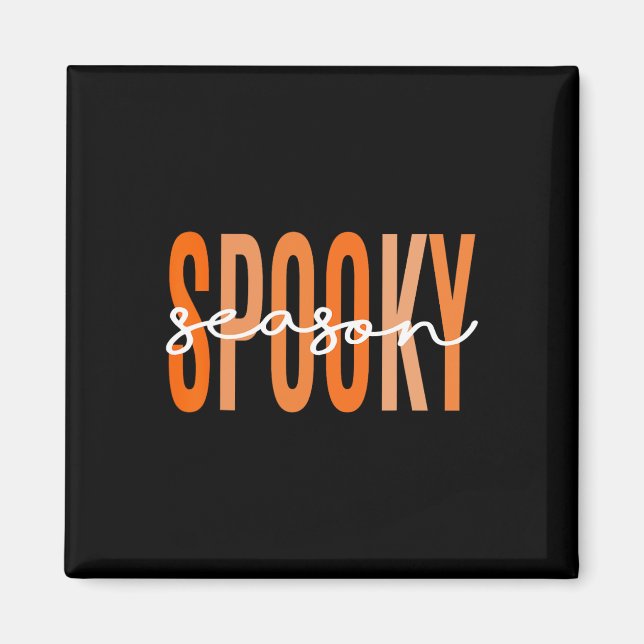 Spooky Season  Fall Pumpkin Halloween Teacher Stud Magnet (Front)