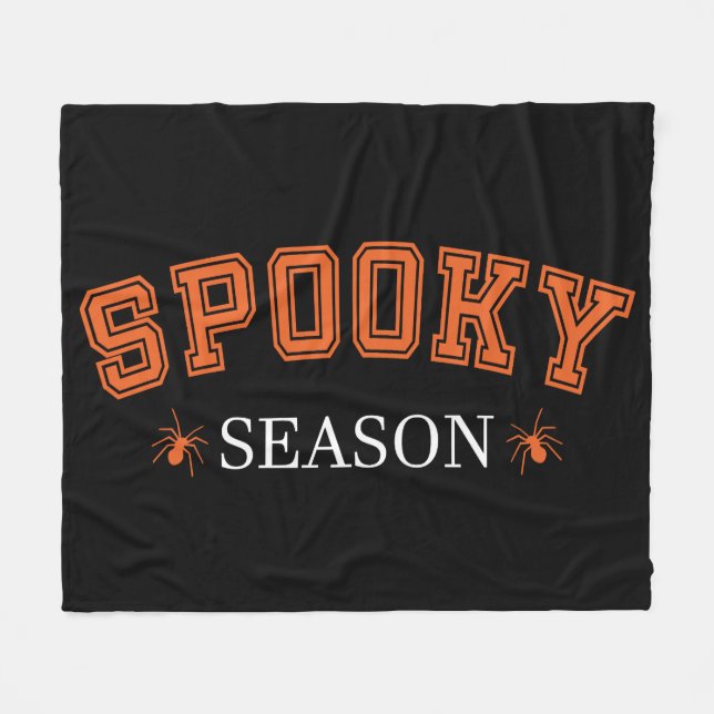 Spooky season fleece blanket (Front (Horizontal))