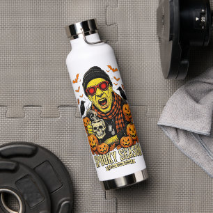 Spooky Season - Funny Zombie Coffee Halloween Gym Water Bottle
