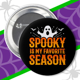 Spooky Season Ghost Bats Scary Happy Halloween 6 Cm Round Badge