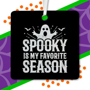 Spooky Season Ghost Bats Scary Happy Halloween Metal Tree Decoration