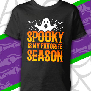 Spooky Season Ghost Bats Scary Happy Halloween T-Shirt