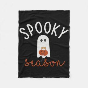 Spooky Season Ghost Fun Cute Halloween Costume Boo Fleece Blanket