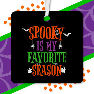 Spooky Season Ghosts Bats Spiders Happy Halloween Metal Tree Decoration
