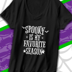 Spooky Season Ghosts Bats Spiders Happy Halloween T-Shirt