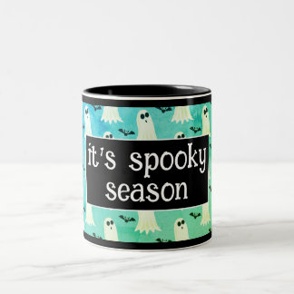 Spooky Season Green Fall/Halloween Two-Tone Coffee Mug