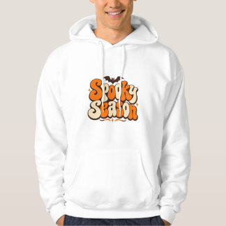 Spooky Season Groovy Retro Typography T-Shirt Hoodie