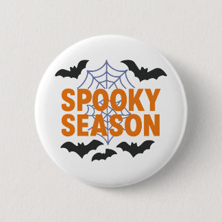 Spooky Season Halloween Bats Web 6 Cm Round Badge