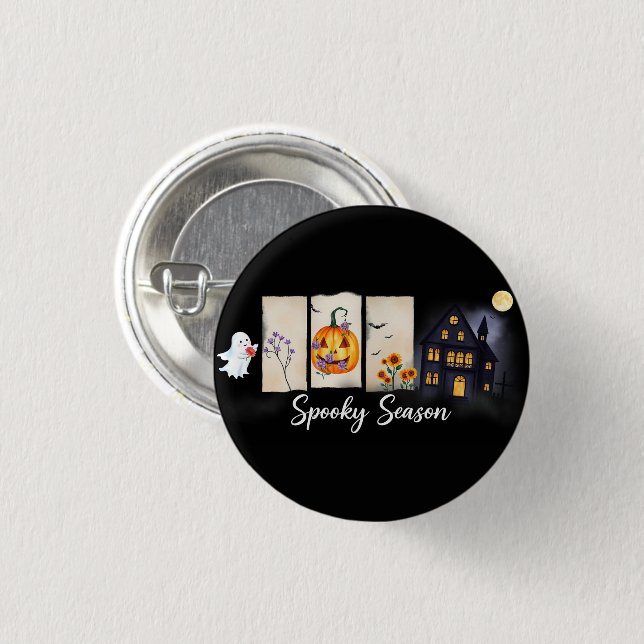  Spooky Season Halloween Button (Front & Back)