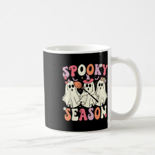 Spooky Season Halloween Ghost Costume Retro Groovy Coffee Mug