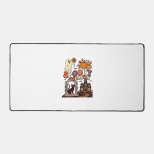Spooky Season Halloween Ghost Pumpkin Black Cat Ha Desk Mat