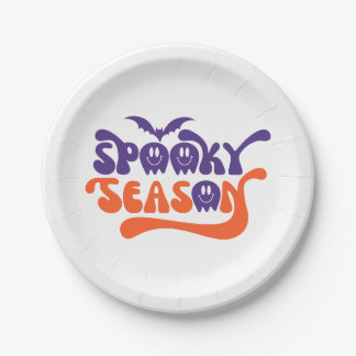Spooky Season Halloween Party Paper Plate
