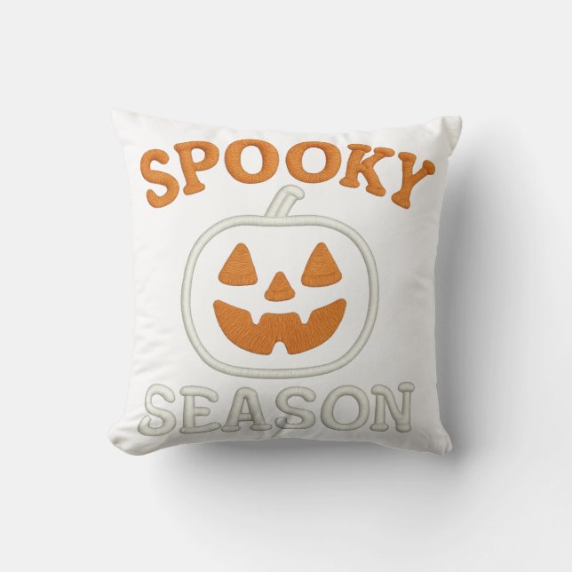 Spooky Season Halloween Pumpkin Patch Cushion (Front)