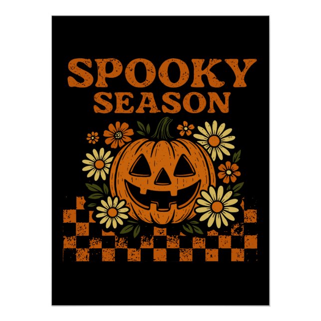 Spooky Season Halloween Pumpkin Poster (Front)