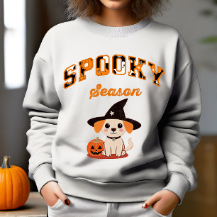 Spooky season Halloween puppy jack o lantern Sweatshirt