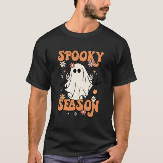 Spooky Season Halloween Py Ghost Pumpkin T-Shirt