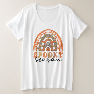 Spooky Season Halloween Rainbow Fall Plus Size T-Shirt