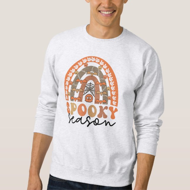 Spooky Season Halloween Rainbow Fall Sweatshirt (Front)