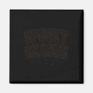 Spooky Season Halloween Spider Webs Varsity Text W Magnet