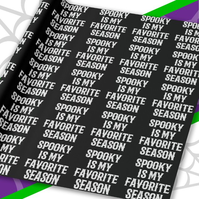 Spooky Season Happy Halloween Funny Halloween Wrapping Paper (Creator Uploaded)