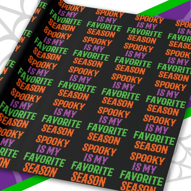 Spooky Season Happy Halloween Funny Halloween Wrapping Paper (Creator Uploaded)