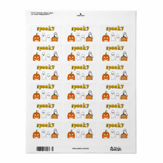 spooky season Happy Halloween Label
