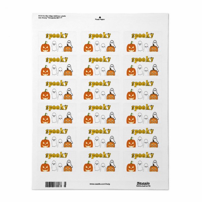 spooky season  Happy Halloween  Label (Full Sheet)