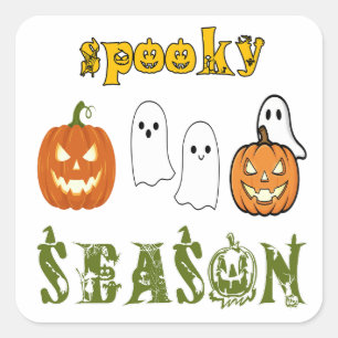 spooky season Happy Halloween Square Sticker