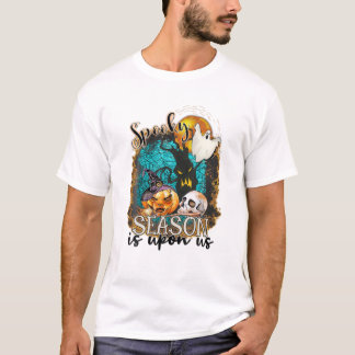 Spooky Season Is Upon Us Funny Pumpkin Halloween T-Shirt